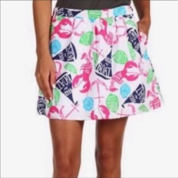 LILLY PULITZER WHITE ROCK MY BOAT SKIRT SIZE MEDIUM - Picture 11 of 11